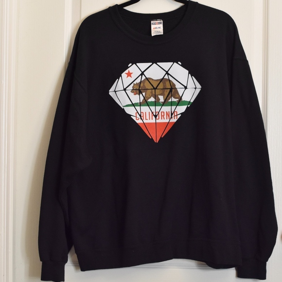 Jerzees Other - California Diamond Bear Crewneck Sweater